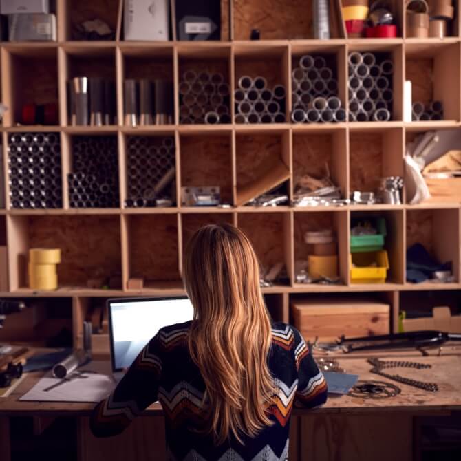 Image showing a woman on her laptop