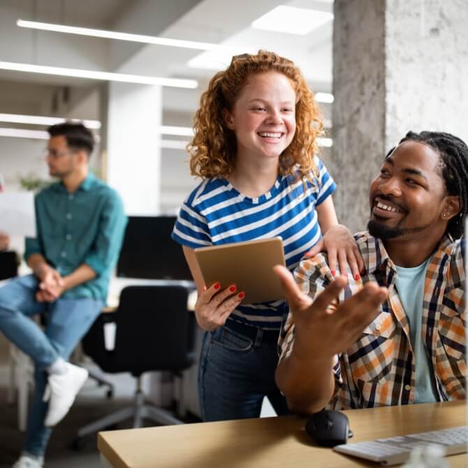 Image showing colleagues smiling