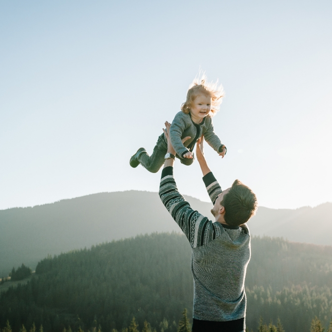 Image showing a father and daughter