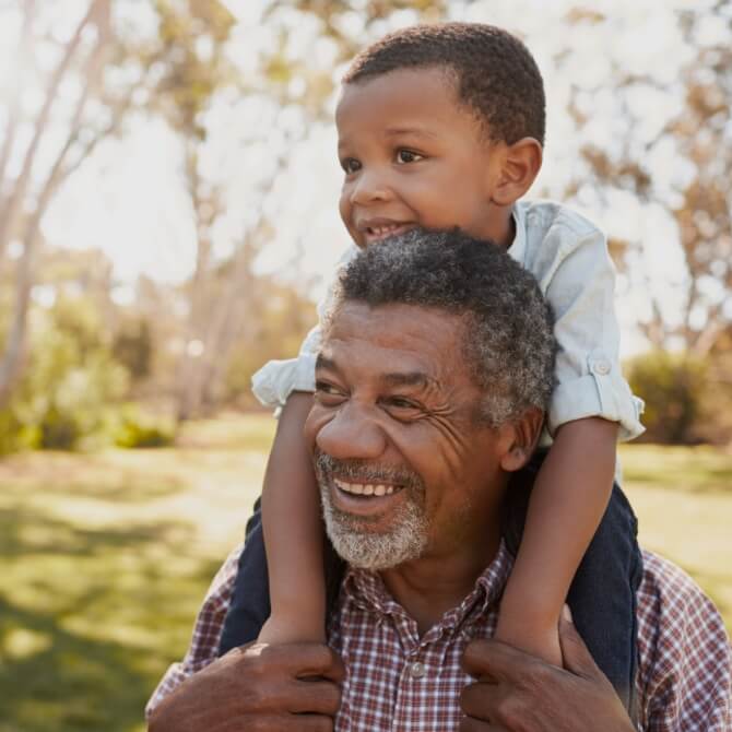 Image showing a man and child