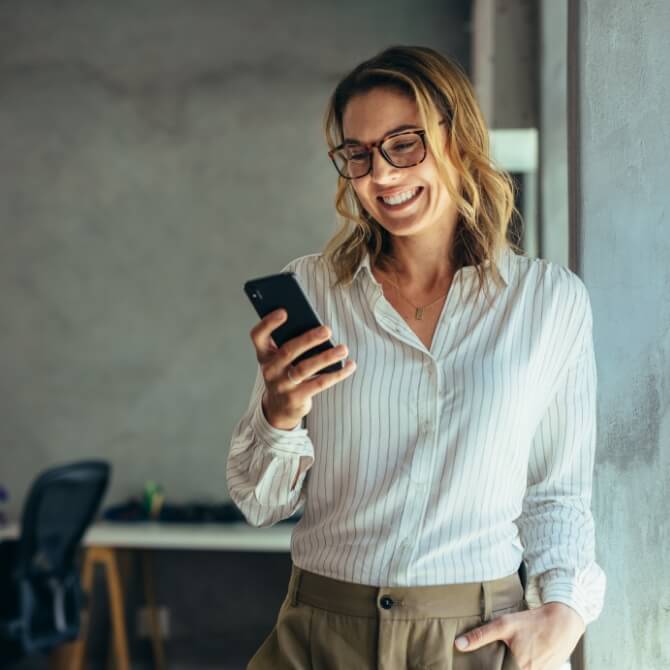 Image showing a woman on her phone