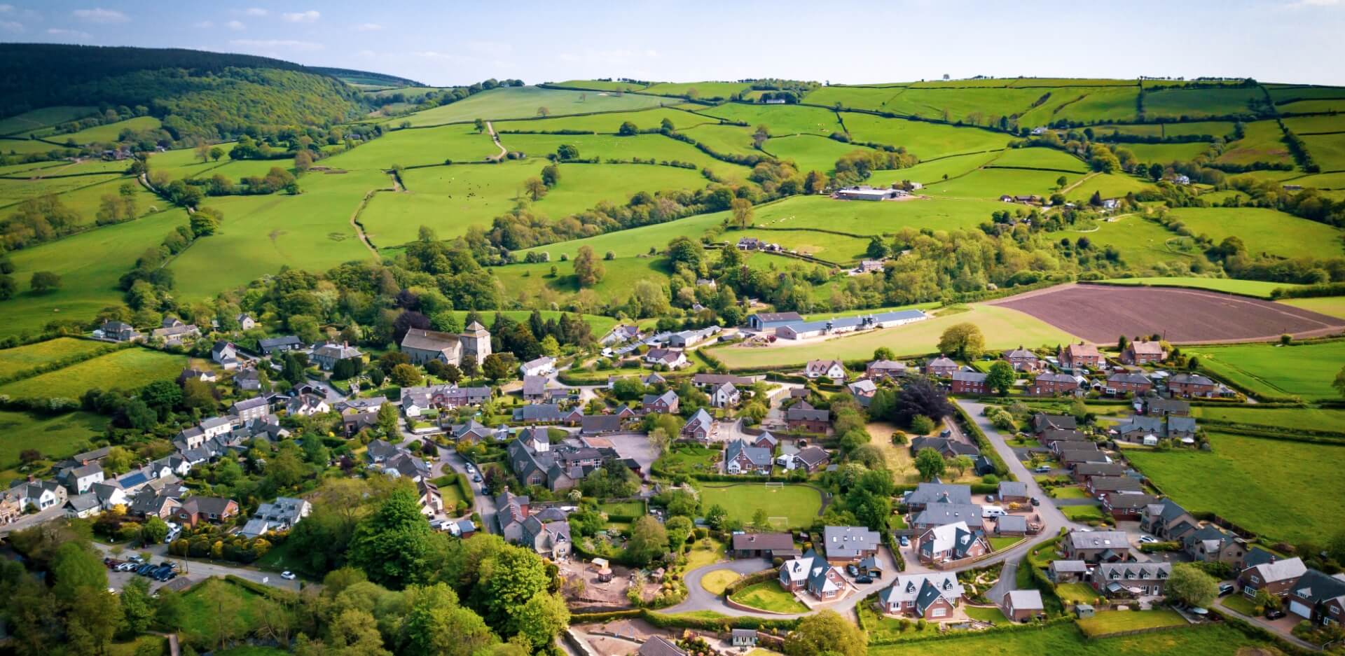 Image showing an aerial view of a new build site