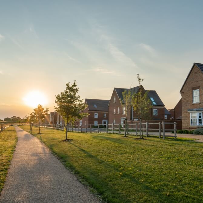 Image showing new build homes