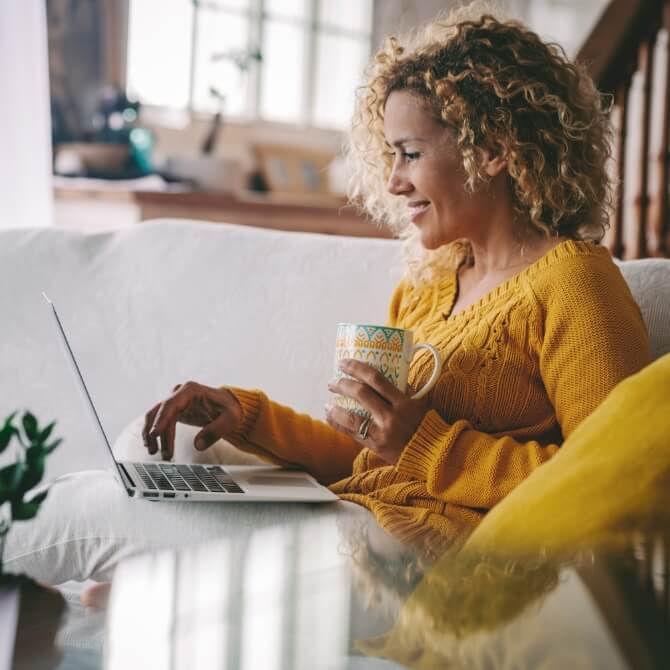 Image showing a woman on her laptop