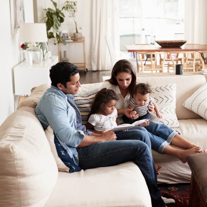 Image showing a family sitting together