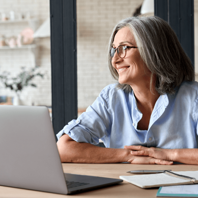 Image showing a woman on her laptop