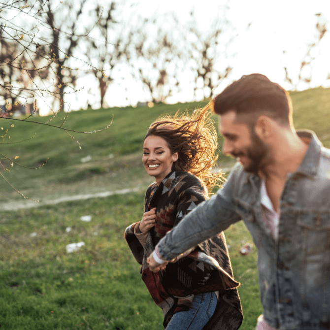 Image showing a happy couple in a park