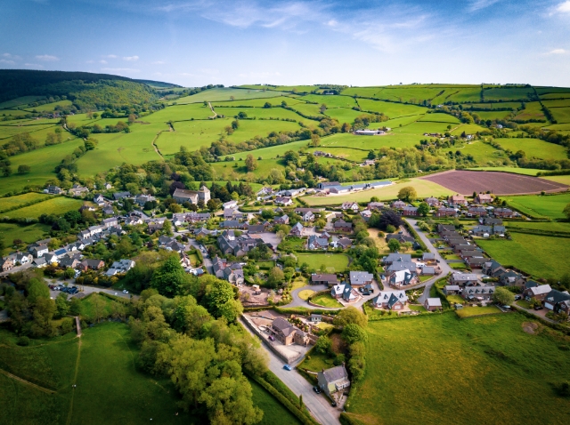 Image showing an aerial view of a new build site