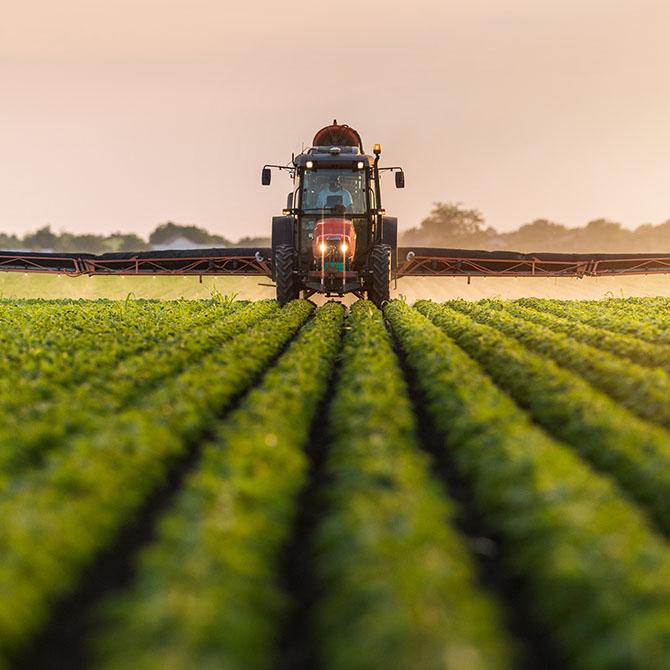 Image showing a tractor in a field